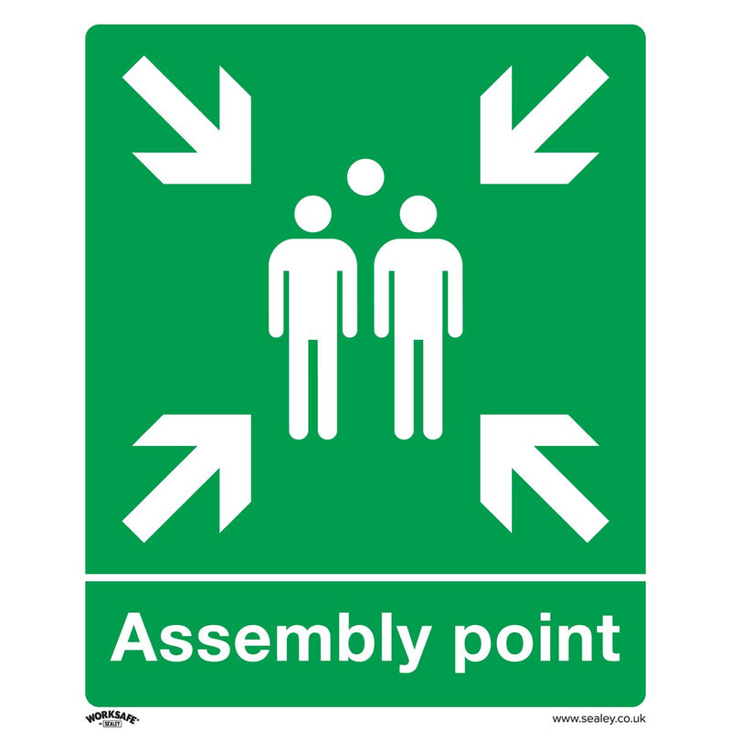 Sealey Safe Conditions Safety Sign Assembly Point Rigid Plastic SS37P1 Sealey - Dynamic Drive