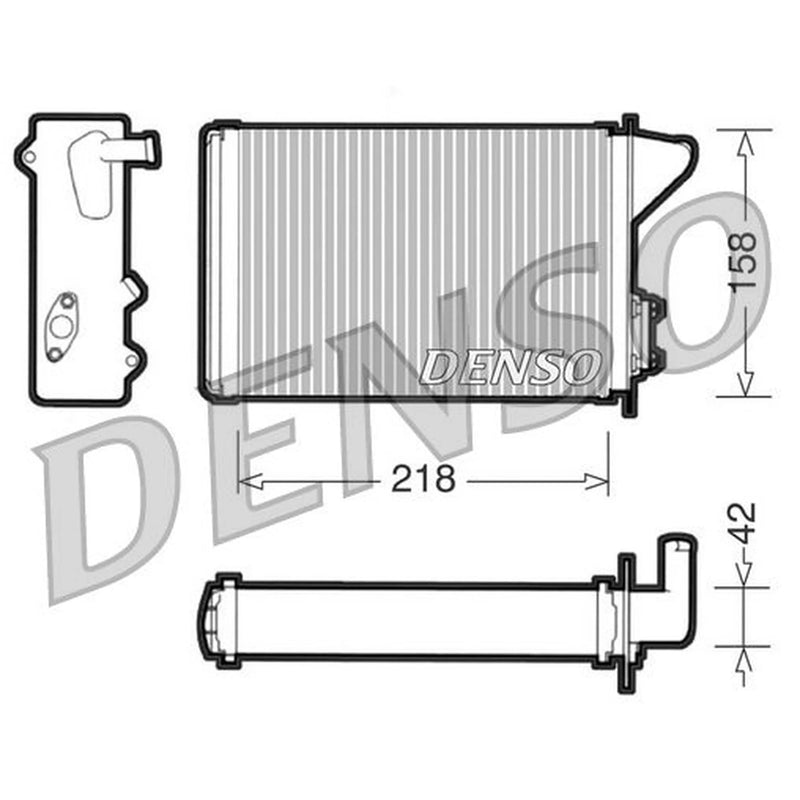 Denso Heater Matrix Core Heat Exchanger fits Fiat Duna 1987-1991 1.1 1.3 1.7