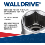 Sealey WallDrive Socket 5mm 1/4"Sq Drive Fully Polished SP1405 Sealey - Dynamic Drive
