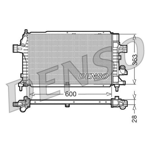 Denso Engine Radiator fits Opel Astra G 2003-2005 1.7