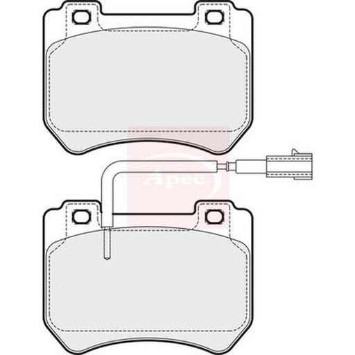 Apec Front Brake Pad Set fits Alfa Romeo 159 2005-2011 1.9 2.0 2.2