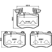 Mintex Front Brake Pad Set fits Mercedes-Benz Glc 2015-2023