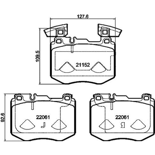 Mintex Front Brake Pad Set fits Mercedes-Benz Glc 2015-2023