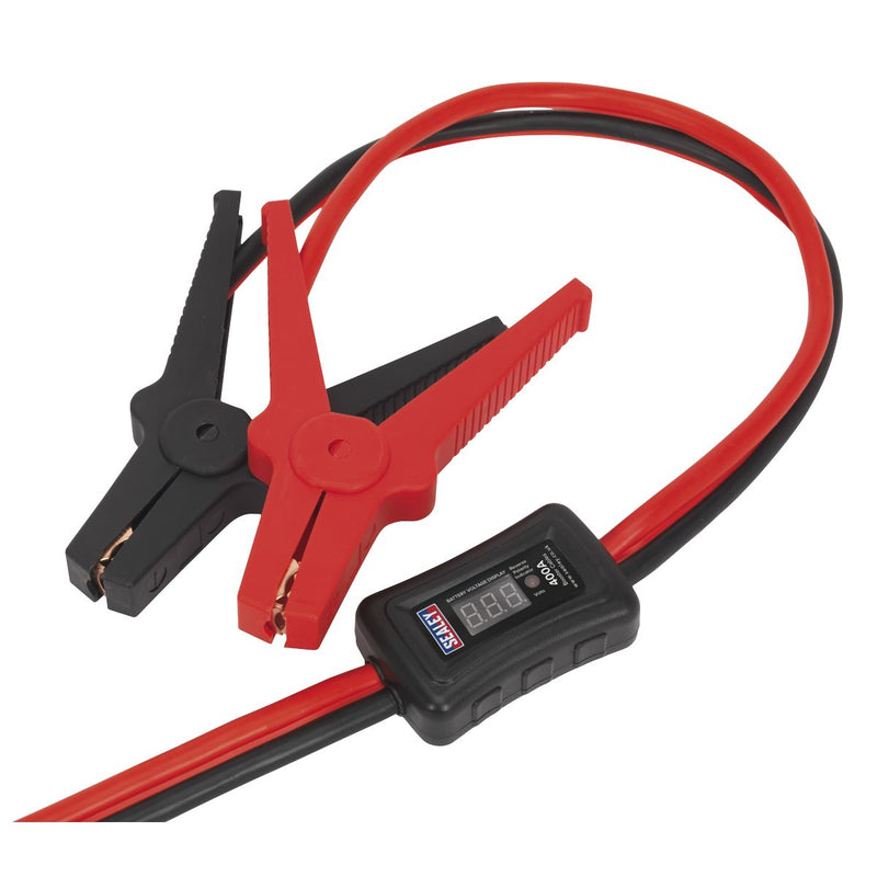 Sealey Booster Cables Car Van Jump Leads 3m 400Amp Surge Protection LED Display Sealey  - Dynamic Drive