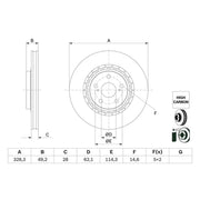 Bosch Front Brake Vented Discs & Pads fits Toyota Rav 4 IV 2012-2019 2.0 2.2 2.5