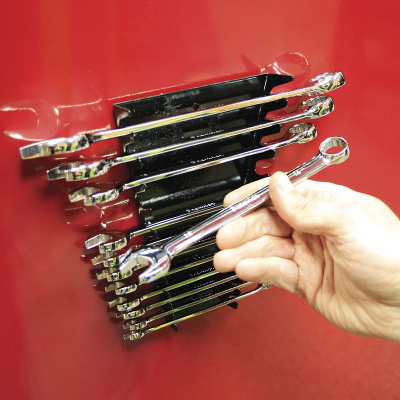 Sealey Spanner Rack Magnetic Capacity 12 Spanners WR03 Sealey - Dynamic Drive