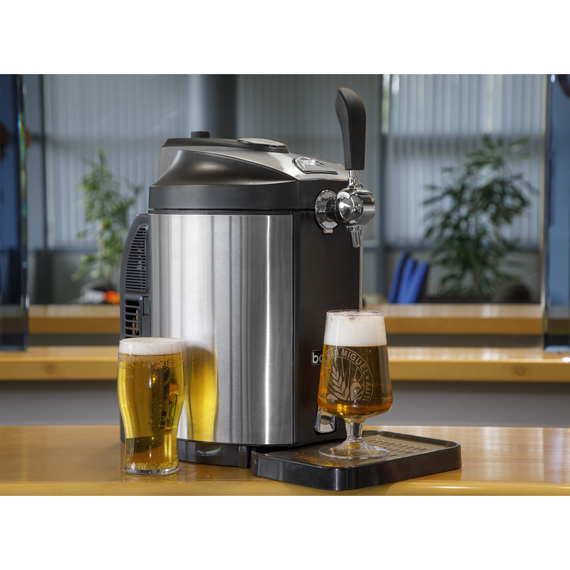 Baridi 5L Mini Keg Draft Beer Dispenser Tap 4C Integrated Cooling Baridi  - Dynamic Drive