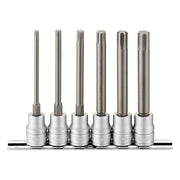 Teng Tools 3/8" Long Ribe?? Bit Socket Clip Rail Set 6 Pieces Teng Tools - Dynamic Drive