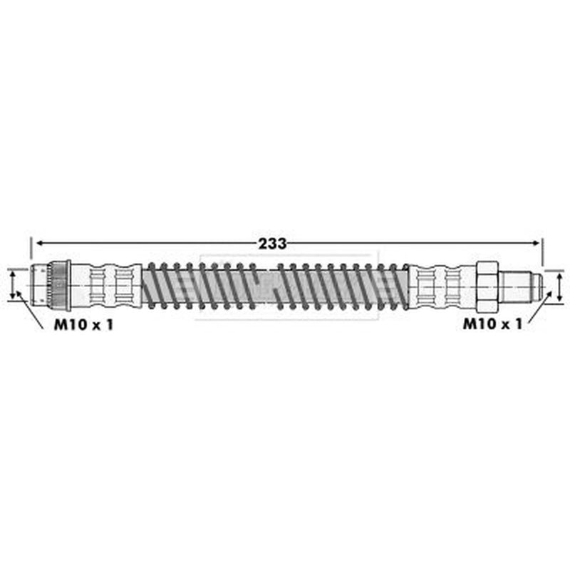 Borg & Beck Brake Hydraulic Hose Line Rear Right BBH6277