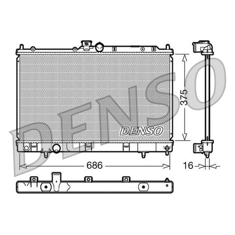 Denso Engine Radiator fits Mitsubishi Lancer VII 2003-2013 1.3 1.6 2.0