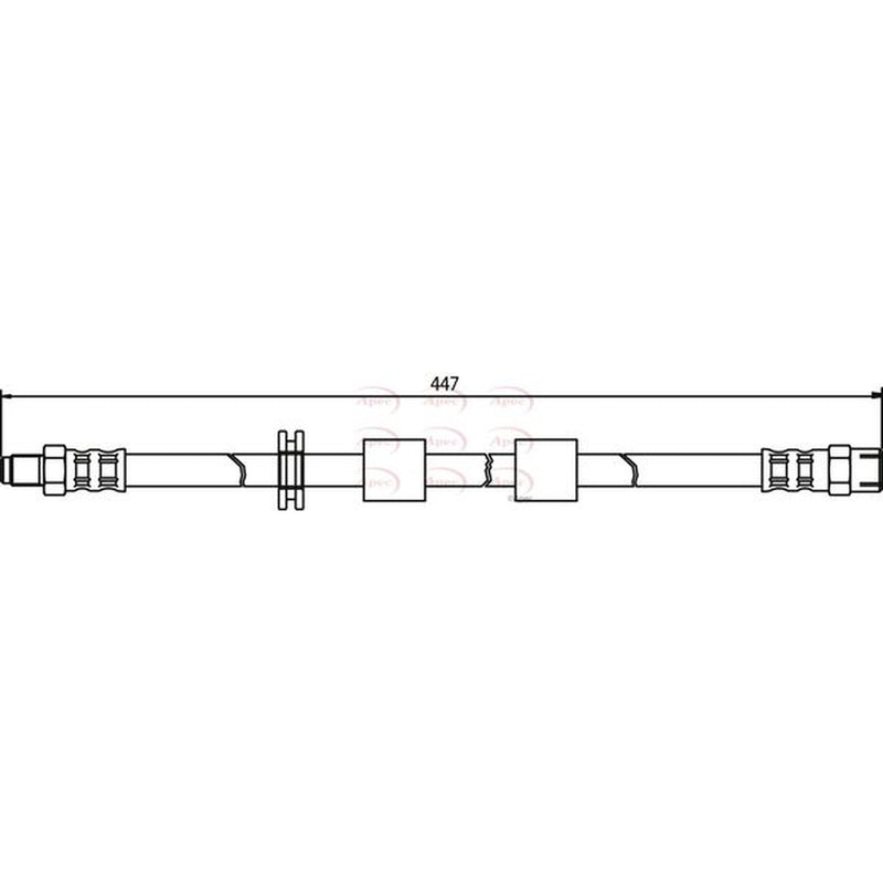 Apec Brake Hydraulic Hose Line Front fits BMW 5 1987-1996
