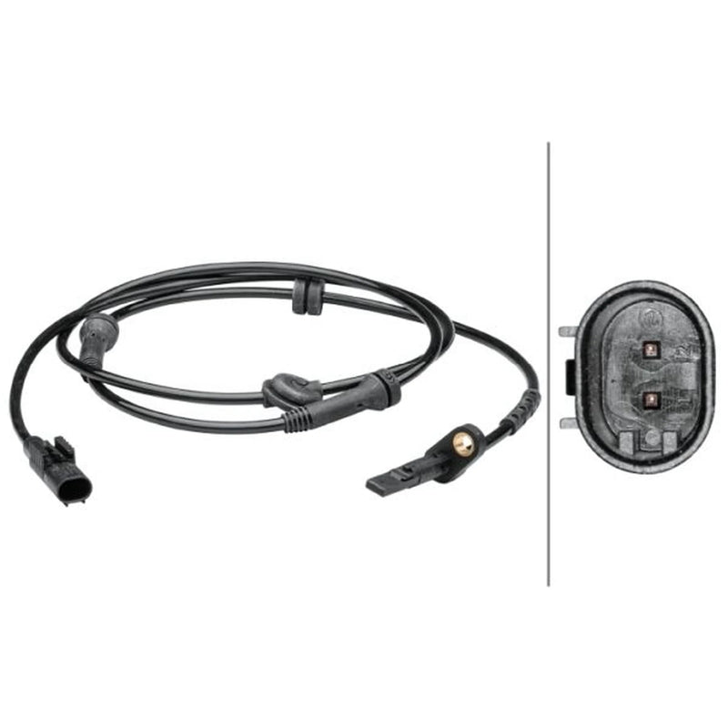 Hella ABS Wheel Speed Sensor Rear fits Fiat Punto 1999-2012