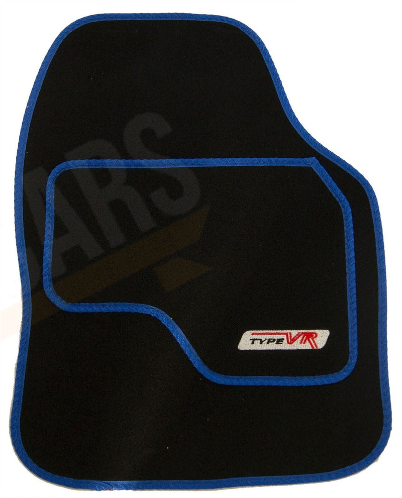 Sakura VR Blue Embroidered Edging Car Mat Set (Front & Rear) Universal Sakura - Bars 4 Cars