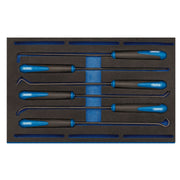 1X 6 Piece Draper Long Reach Hook & Pick Set In EVA Drawer Insert Tray Draper  - Dynamic Drive