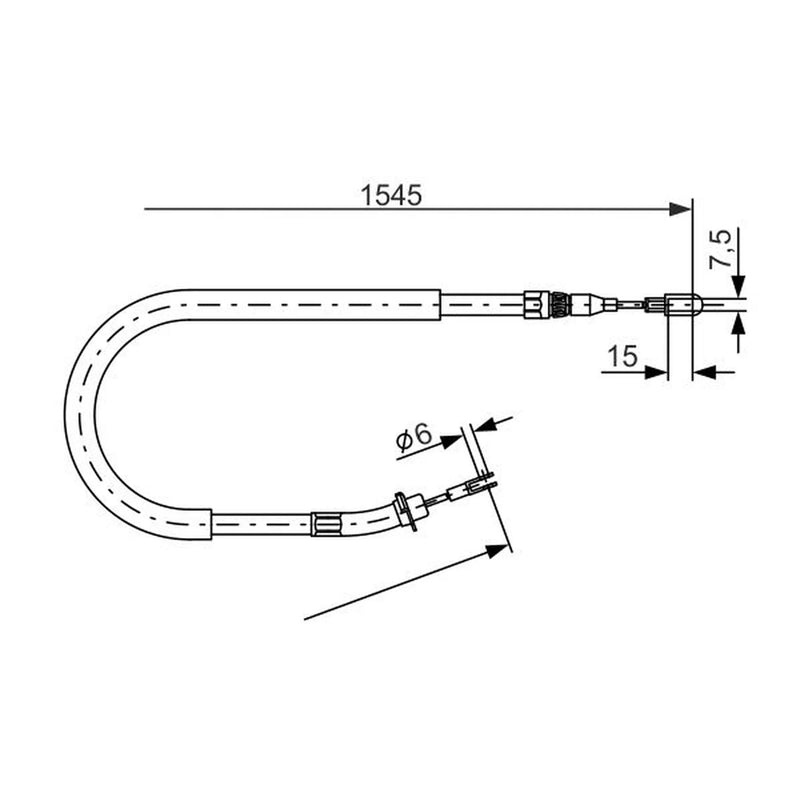 Bosch Handbrake Cable Rear 1 987 477 857