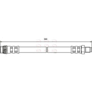 Apec Brake Hydraulic Hose Line Front fits Nissan Kubistar 2003-2009 1.2 1.5 1.6