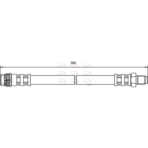 Apec Brake Hydraulic Hose Line Front HOS3744