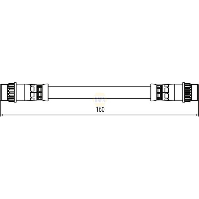 NAPA Brake Hydraulic Hose Line Rear fits Renault Grand Scénic III 2009-2016