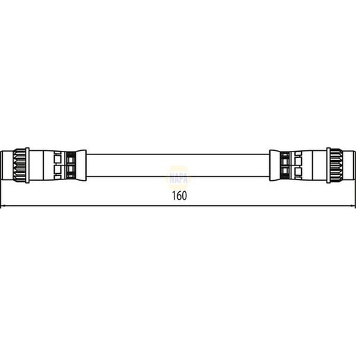 NAPA Brake Hydraulic Hose Line Rear fits Renault Grand Scénic III 2009-2016