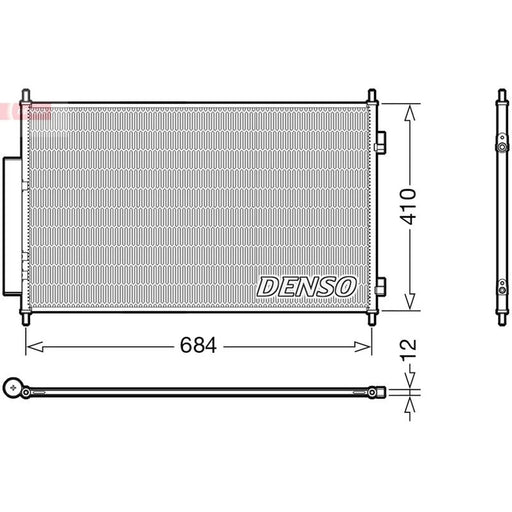 Denso Air Conditioning Condenser fits Honda Hr-V 2015 on 1.5 1.6