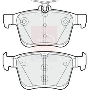 Apec Rear Brake Pad Set fits Audi A3 2012-2020 1.0 1.2 1.4 1.5 1.6 1.8