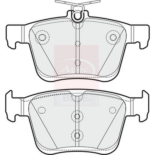 Apec Rear Brake Pad Set fits Audi A3 2012-2020 1.0 1.2 1.4 1.5 1.6 1.8