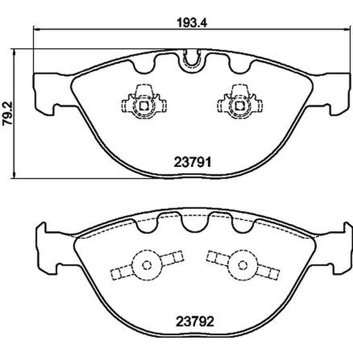 Mintex Front Brake Internally Vented Discs & Pads fits BMW 7 2003-2008