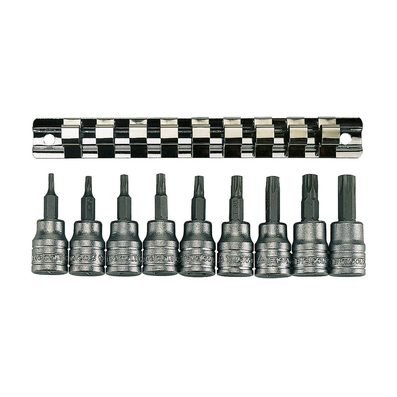 Teng Tools 3/8" TX Bit Socket Clip Rail Set 9 Pieces Teng Tools - Dynamic Drive