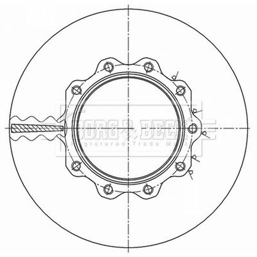 Borg & Beck Front Brake Vented Discs & Pads fits Man Lion´S Star 1995-2002