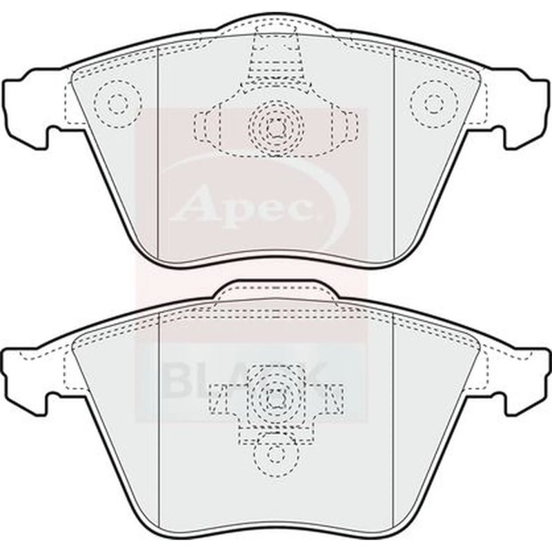 Apec Black Front Brake Pad Set fits Ford Focus II 2005-2012 2.5