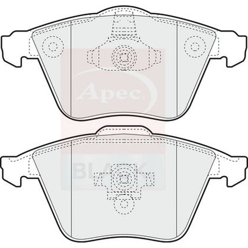 Apec Black Front Brake Pad Set fits Ford Focus II 2005-2012 2.5