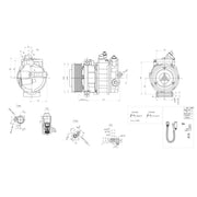 Hella Air Conditioning Compressor fits Mercedes-Benz C-Class 2002-2014