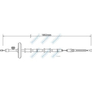 Apec Handbrake Cable Right Rear BBC3457