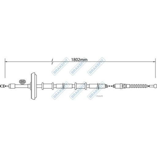 Apec Handbrake Cable Right Rear fits Chevrolet Cruze 2009-2011 1.6 1.8 2.0
