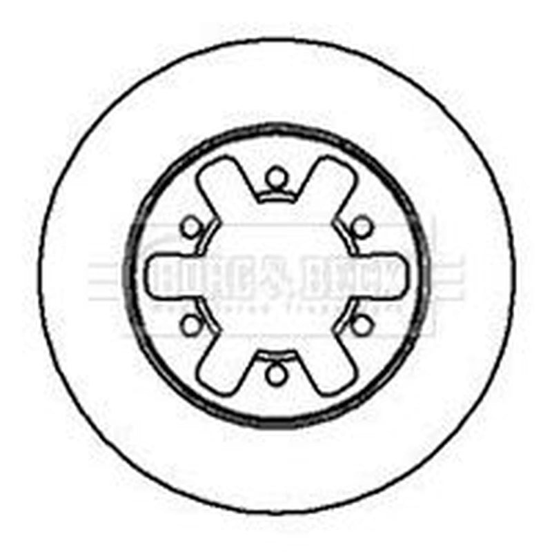 Borg & Beck Front Brake Vented Discs & Pads fits Nissan Pick Up 1992-1998 2.4