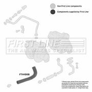 First Line Intercooler Turbo Charge Air Hose fits Fiat Ducato 1994-2002 2.5