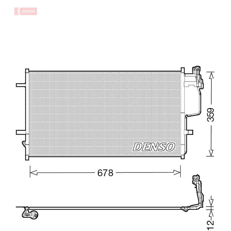 Denso Air Conditioning Condenser fits Mazda 3 2008-2014 1.6 2.0 2.2 2.3