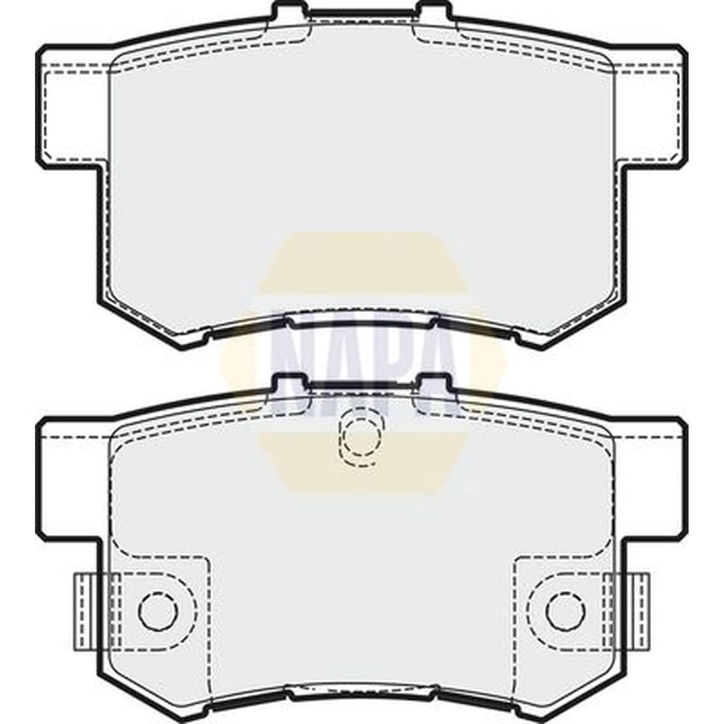 NAPA Rear Brake Pad Set fits Suzuki SX4 2006-2015 1.5 1.6 1.9 2.0
