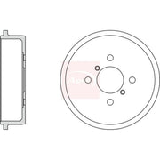 Apec Brake Drum Assembly Rear fits Toyota Yaris Hatchback 2012-2017 1.3