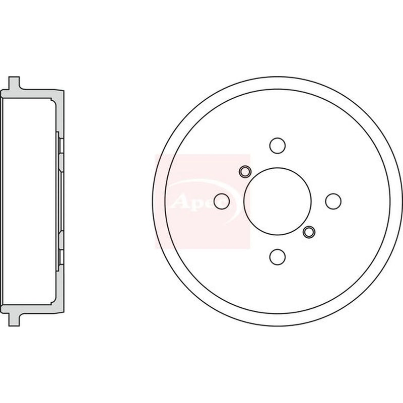 Apec Brake Drum Assembly Rear DRM9966