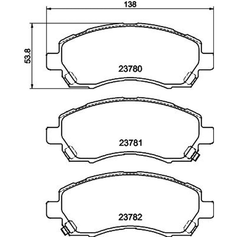 Mintex Front Brake Pad Set fits Subaru Impreza 1992-2007 1.6 1.8 2.0 2.2