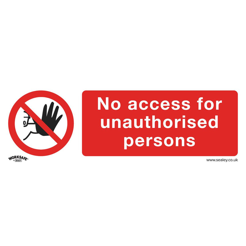 Sealey Prohibition Safety Sign No Access Rigid Plastic SS17P1 Sealey - Dynamic Drive
