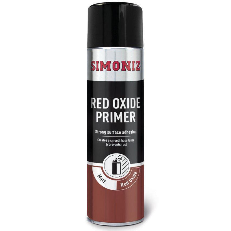 6x Simoniz Red Oxide Primer Acrylic Aerosol Auto Car Spray Paint 500ml SIMP13D Simoniz - Dynamic Drive