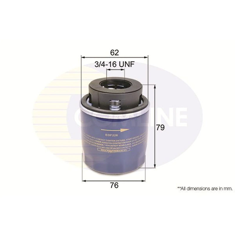 Comline Engine Oil Filter fits Audi A3 2007-2013 1.4