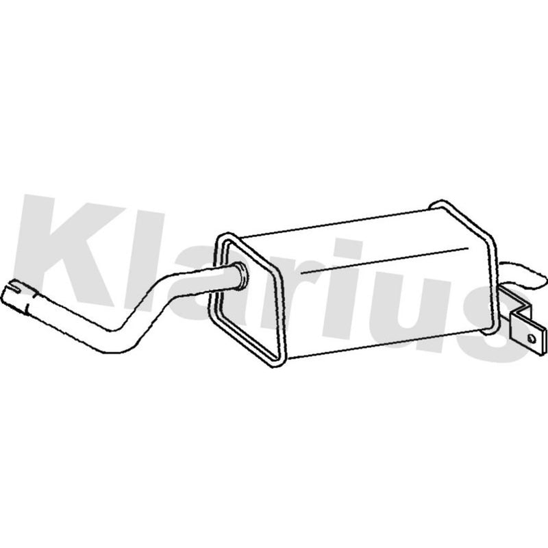 Klarius Box With Tail Pipe Rear fits Renault Modus / Grand Modus 2004-2013 1.6