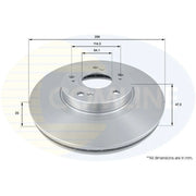 Comline Front Brake Discs & Pads fits Honda Accord VIII 2008-2015 2.0 2.2 2.4