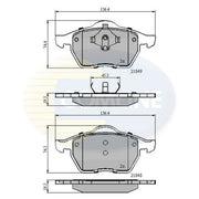 Comline Front & Rear Brake Discs & Pads fits Audi A3 1996-2003 1.8