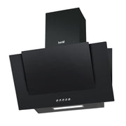 Baridi Angled Chimney Cooker Hood with Carbon Filters & LED Lamp - Black Glass Baridi - Dynamic Drive