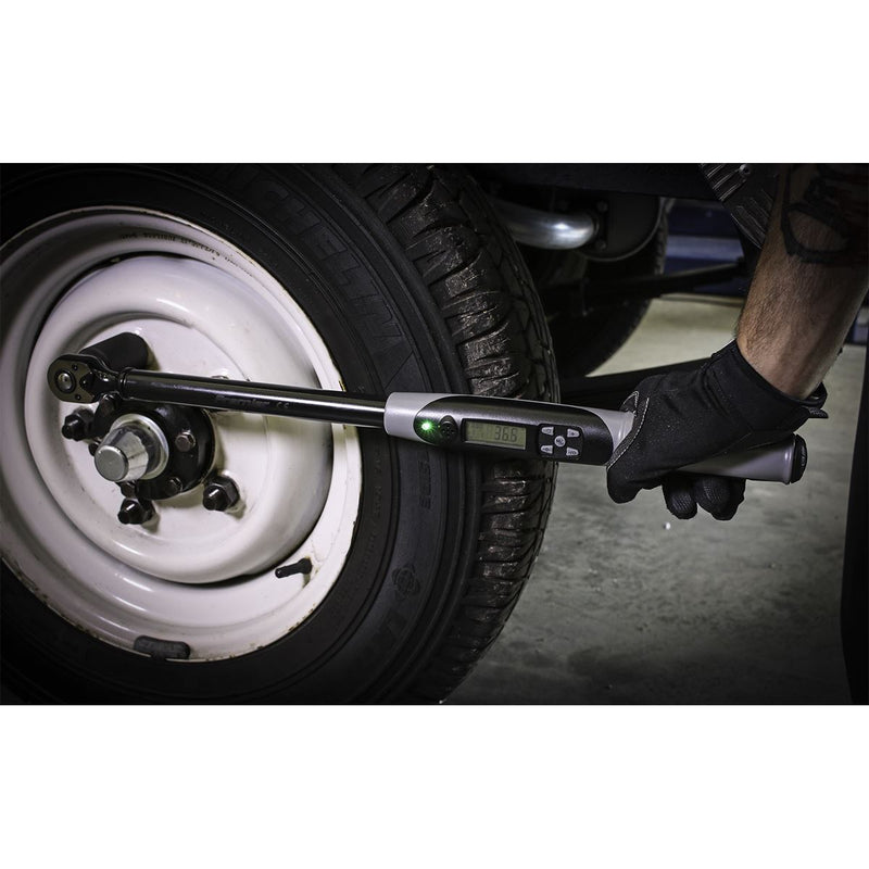 Sealey Angle Torque Wrench Digital 1/2"Sq Drive 20-200Nm(14.7-147.5lb.ft) Black Sealey - Dynamic Drive