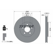 Textar 2 x Vented Front Brake Discs 92269303-x2